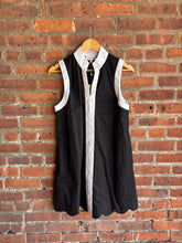 Load image into Gallery viewer, Dresses Tara | Black Sleeveless White Trim Dress
