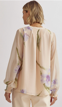 Load image into Gallery viewer, Tops Chiffon Floral Blouse | light pink
