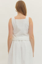 Load image into Gallery viewer, Tops Everly | Eyelet Sleeveless Top in Off-White

