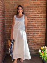 Load image into Gallery viewer, Tops Everly | Eyelet Sleeveless Top in White
