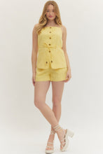 Load image into Gallery viewer, Tops Yellow Button Tank Vest
