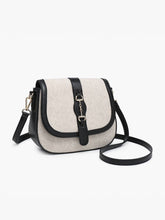 Load image into Gallery viewer, Vanna Woven Contrast Crossbody: Brown
