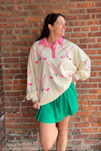 Load image into Gallery viewer, Tops Sequin Golf Club Long Sleeve | Pink Large
