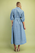 Load image into Gallery viewer, Dresses Becca | Floral Denim Embroidered Dress | Large
