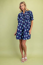 Load image into Gallery viewer, Dresses Sky | Navy Floral Print Mini Dress
