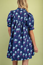 Load image into Gallery viewer, Dresses Sky | Navy Floral Print Mini Dress

