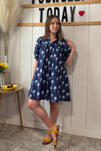Load image into Gallery viewer, Dresses Sky | Navy Floral Print Mini Dress
