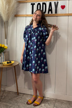 Load image into Gallery viewer, Dresses Sky | Navy Floral Print Mini Dress
