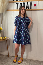 Load image into Gallery viewer, Dresses Sky | Navy Floral Print Mini Dress
