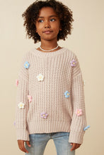Load image into Gallery viewer, Sweater Blush Flower Sweater | Youth
