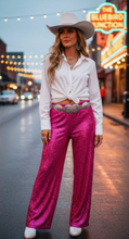 Load image into Gallery viewer, concert Pink Sequin Pants
