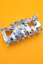 Load image into Gallery viewer, Accessories Bow Vintage Toile Pattern Porcelain Hair Claw Clips
