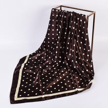 Load image into Gallery viewer, Accessories Brown Large Polka Dot Print Bandana Scarf
