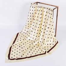 Load image into Gallery viewer, Accessories Ivory Large Polka Dot Print Bandana Scarf
