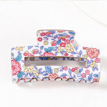 Load image into Gallery viewer, Accessories Multicolor Jumbo Floral Rectangle Hair Claw Clips
