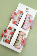 Load image into Gallery viewer, Accessories Set of 4 Mini Rectangle Pattern Hair Claw Clips
