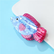 Load image into Gallery viewer, Blue Fish Seaside Nautical Fish Starfish Conch Hair Clips
