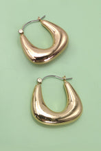 Load image into Gallery viewer, Jewelry Bubble Puffy U Shape Tube Hoop Earrings | GOLD
