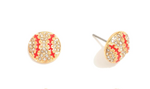 Load image into Gallery viewer, Baseball Jewelry Baseball Stud Earrings
