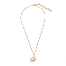 Load image into Gallery viewer, Baseball Jewelry Gold Wooden Baseball Charm Necklace
