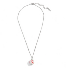 Load image into Gallery viewer, Baseball Jewelry Silver Wooden Baseball Charm Necklace
