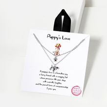 Load image into Gallery viewer, Jewelry Silver Puppy Love | Gift Necklace
