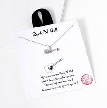 Load image into Gallery viewer, Jewelry Silver Rock N Roll Guitar | Gift Necklace
