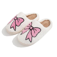 Load image into Gallery viewer, Winter Accessories S/M / Pink Slippers | Pink Bow
