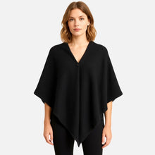 Load image into Gallery viewer, Ponchos Black Knit Button Poncho | Assorted Colors

