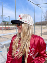 Load image into Gallery viewer, BASEBALL - Red on Black Stripe Vintage Hat
