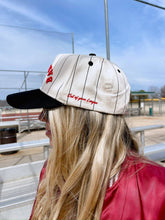 Load image into Gallery viewer, BASEBALL - Red on Black Stripe Vintage Hat
