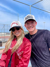 Load image into Gallery viewer, BASEBALL - Red on Black Stripe Vintage Hat
