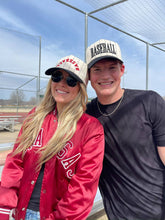 Load image into Gallery viewer, BASEBALL - Red on Black Stripe Vintage Hat
