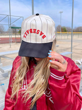 Load image into Gallery viewer, BASEBALL - Red on Black Stripe Vintage Hat
