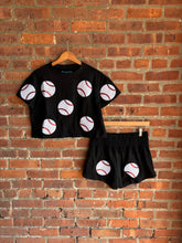 Load image into Gallery viewer, Baseball Baseball Skort Set | Black
