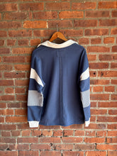 Load image into Gallery viewer, Sweatshirt Blue Lagoon | Striped Colorblock Rugby
