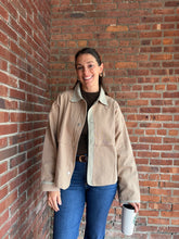 Load image into Gallery viewer, Coats &amp; Jackets Ashley Shacket with Gingham Trim | Taupe
