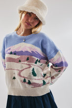 Load image into Gallery viewer, Sweater Snow Mountain Graphic Sweater | Light Blue
