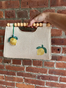 Lemon Raffia Handbag | Raffia