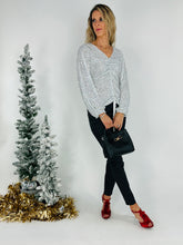 Load image into Gallery viewer, Tops Lets Party Sequin Top | Silver
