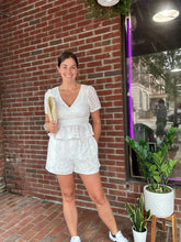 Load image into Gallery viewer, Bottoms Kelly | White Eyelet SHORTS
