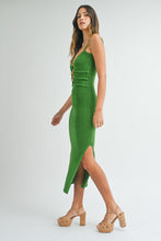 Load image into Gallery viewer, Dresses Aurora | Green Wooden Beaded Bodycon Midi Dress
