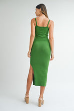 Load image into Gallery viewer, Dresses Aurora | Green Wooden Beaded Bodycon Midi Dress
