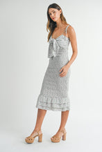 Load image into Gallery viewer, Dresses Chania | Tie Front Smocked Midi Dress
