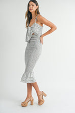 Load image into Gallery viewer, Dresses Chania | Tie Front Smocked Midi Dress
