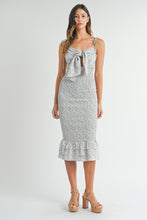 Load image into Gallery viewer, Dresses Chania | Tie Front Smocked Midi Dress
