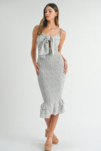 Load image into Gallery viewer, Dresses Chania | Tie Front Smocked Midi Dress
