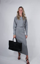 Load image into Gallery viewer, One PC And Sets Demi | Grey Crop Knit Midi Set
