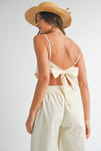 Load image into Gallery viewer, One PC And Sets Embroidered Scarf Top Pant Set | Beige
