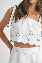 Load image into Gallery viewer, One PC And Sets Sadie | Blue Floral Embroidered Set
